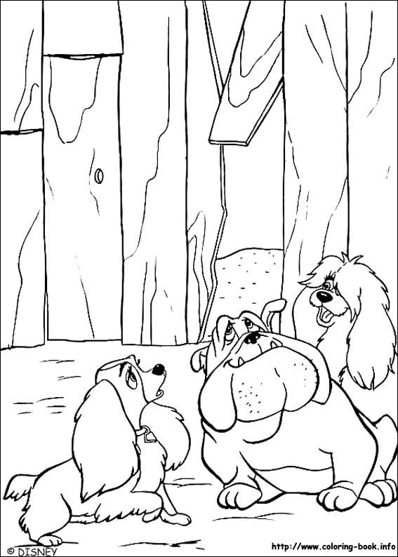 Lady and the Tramp coloring picture